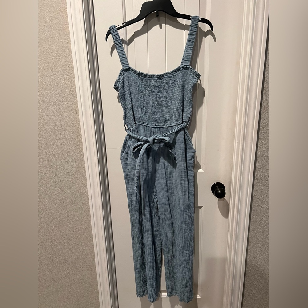 Chic Blue Sleeveless Jumpsuit